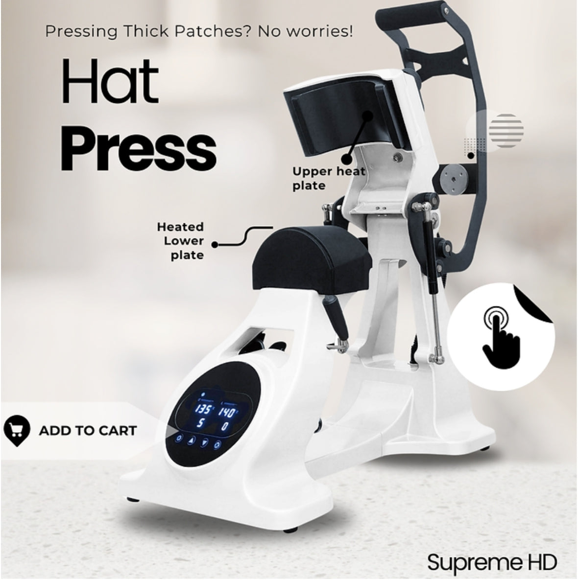 SUPREME HD Hat Press Dual Heater